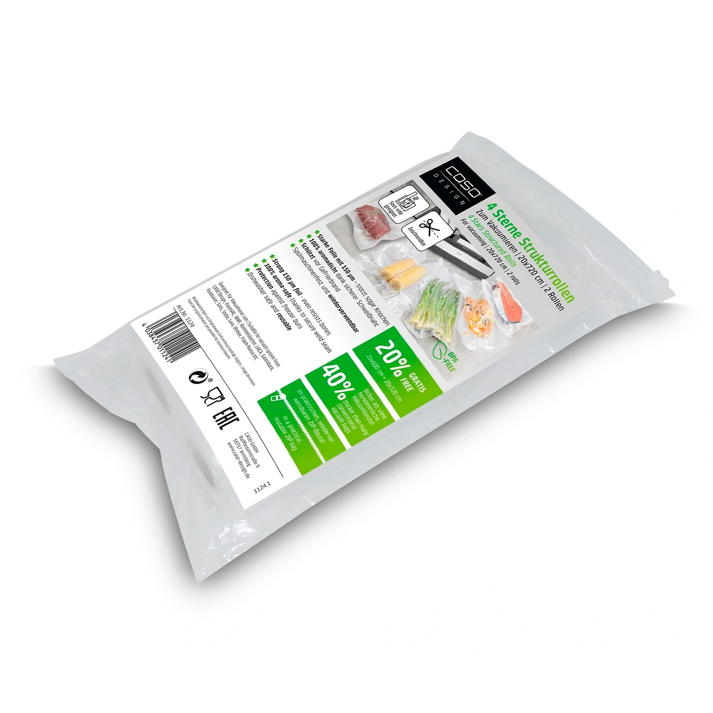 Caso Folieruller 20x720 cm, 2 stk, 150 my