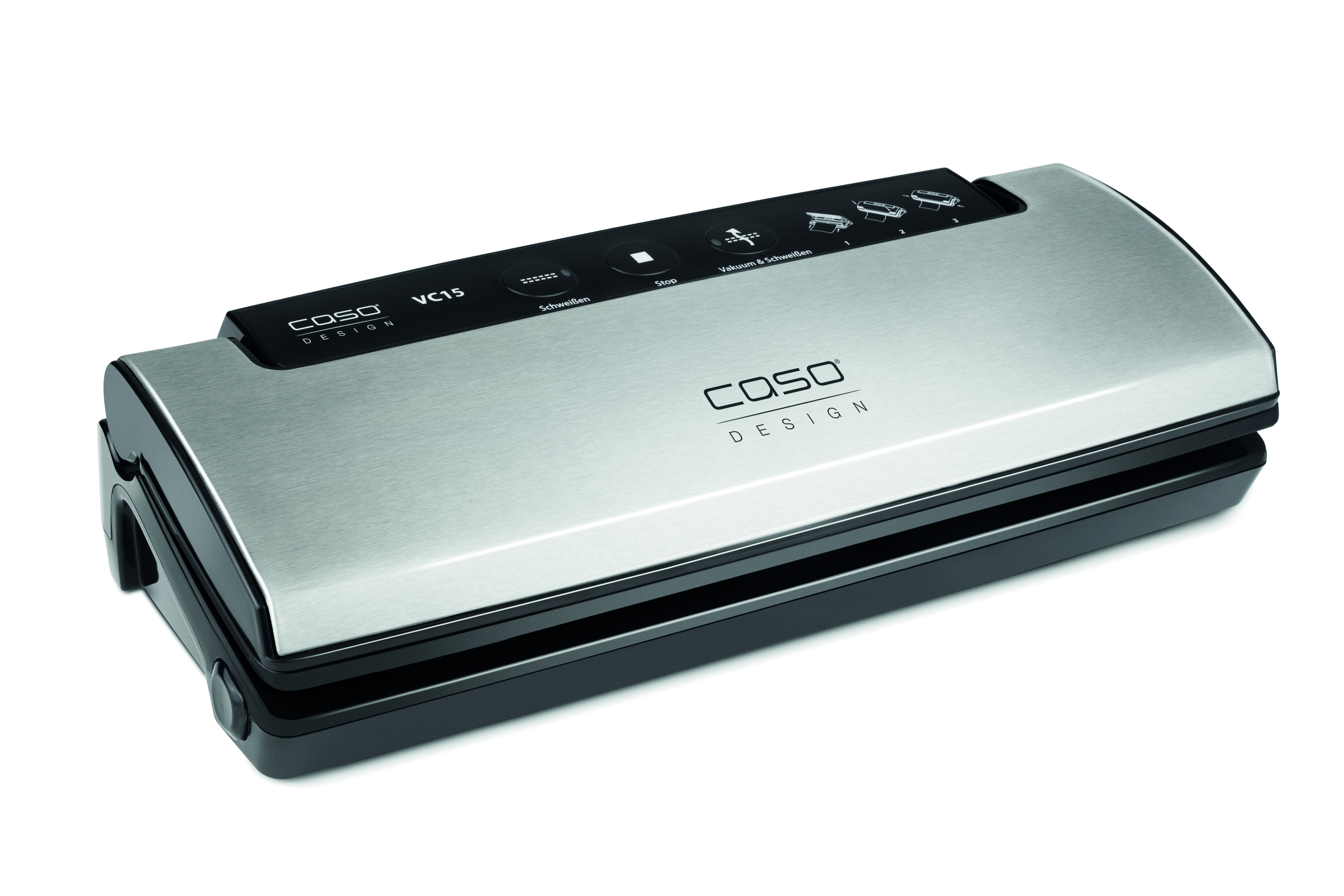 Caso Vakuum VC15 Inox 9 L/min, 1 svejsetråd, -0,7 bar, stopknap Caso Vakuum VC15 Inox 9 L/min, 1 svejsetråd, -0,7 bar, stopknap