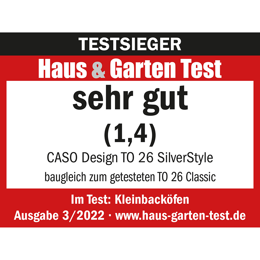 Caso Miniovn TO26 SilverStyle 26L max. 1650W