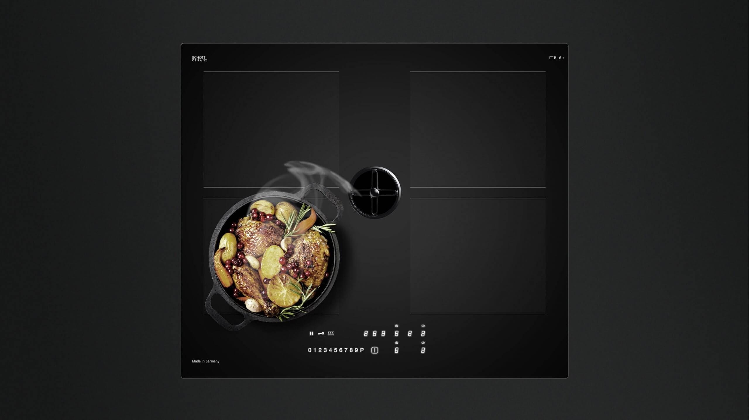 Caso Downdraft Induktionskogeplade Jet-Air C6 Caso Downdraft Induktionskogeplade Jet-Air C6