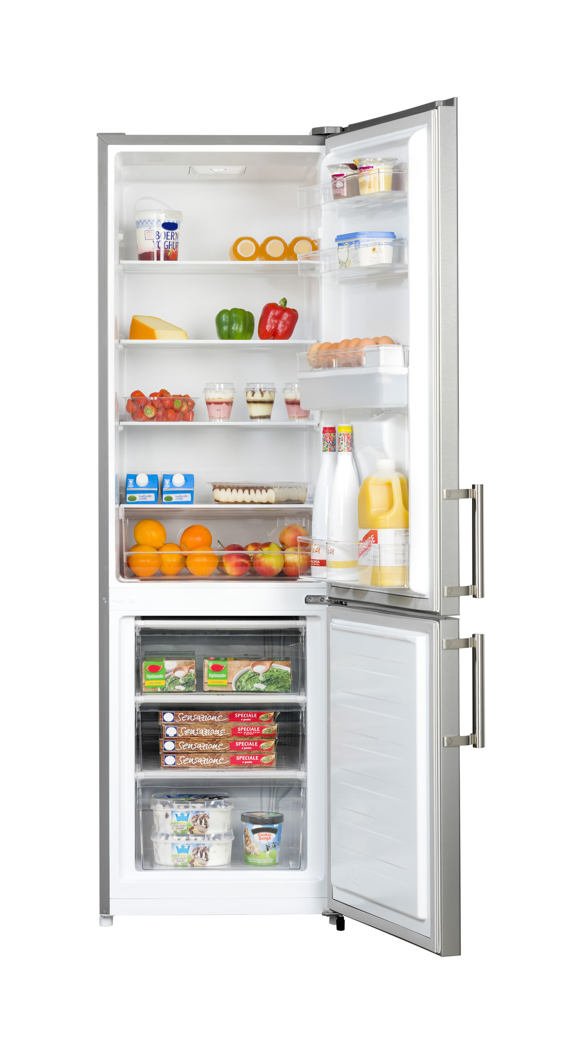 Everglades Køle/Frys sølv m/vanddispenser 198+71 L Everglades Køle/Frys sølv m/vanddispenser 198+71 L