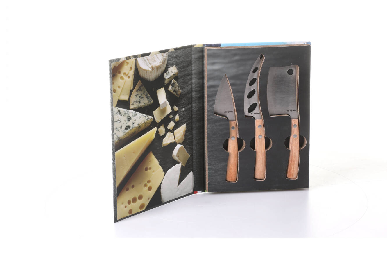 Legnoart CACIO CK100L Osteknivesæt m. 3 dele, lyst træ Legnoart CACIO CK100L Osteknivesæt m. 3 dele, lyst træ