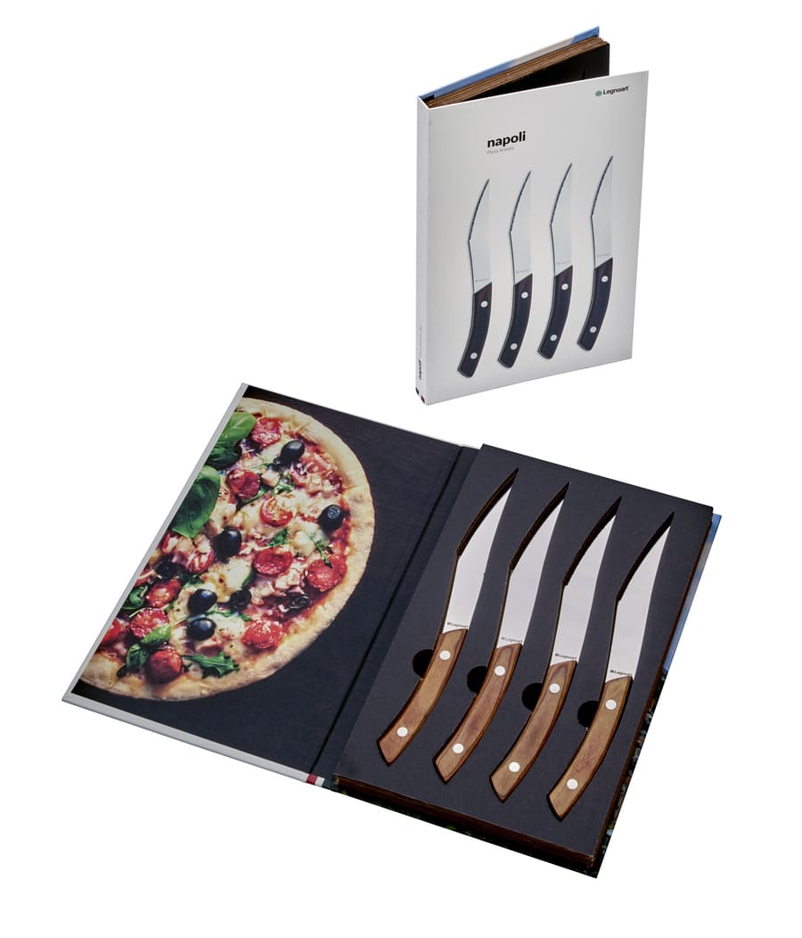 Legnoart NAPOLI PSK4B Pizza og steakknive knive sæt 4stk. lyst håndtag Legnoart NAPOLI PSK4B Pizza og steakknive knive sæt 4stk. lyst håndtag