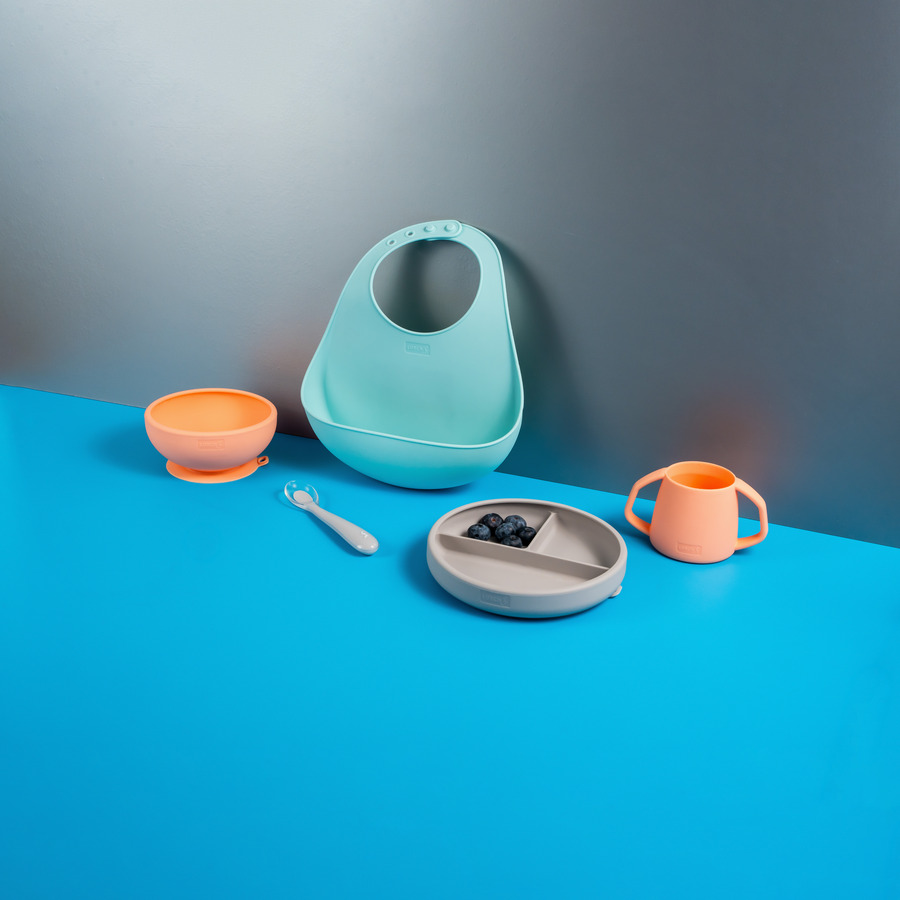 Little Lurch Hagesmæk i silikone, mintgrøn Little Lurch Hagesmæk i silikone, mintgrøn