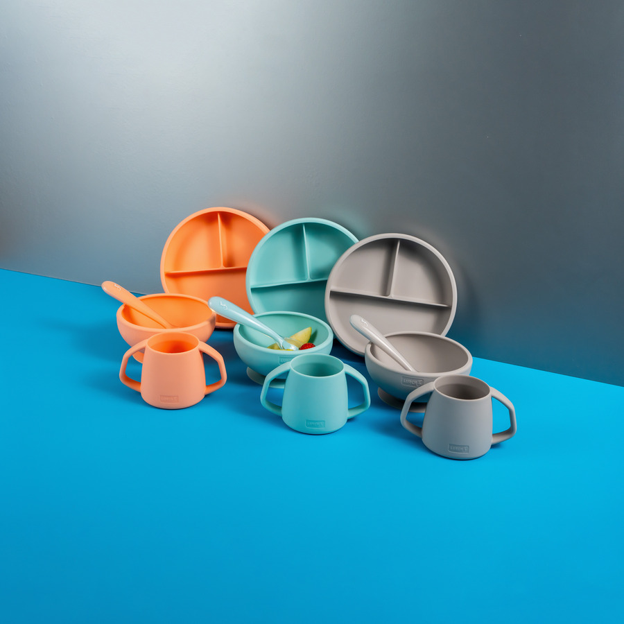 Little Lurch Kop m/håndtag i silikone, mintgrøn Little Lurch Kop m/håndtag i silikone, mintgrøn