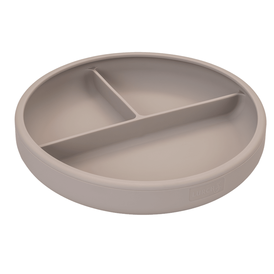 Little Lurch Tallerken i silikone, varm grå Little Lurch Tallerken i silikone, varm grå