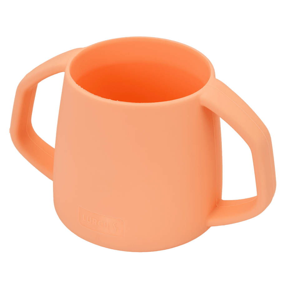 Little Lurch Kop m/håndtag i silikone, abrikos Little Lurch Kop m/håndtag i silikone, abrikos