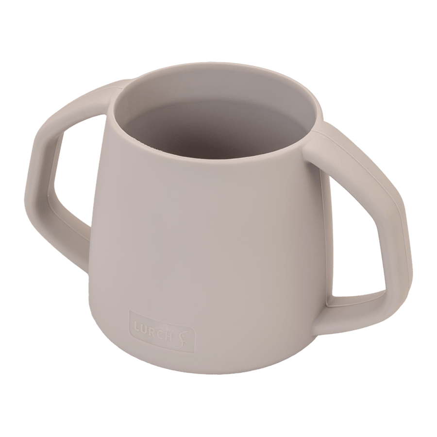 Little Lurch Kop m/håndtag i silikone, varm grå Little Lurch Kop m/håndtag i silikone, varm grå
