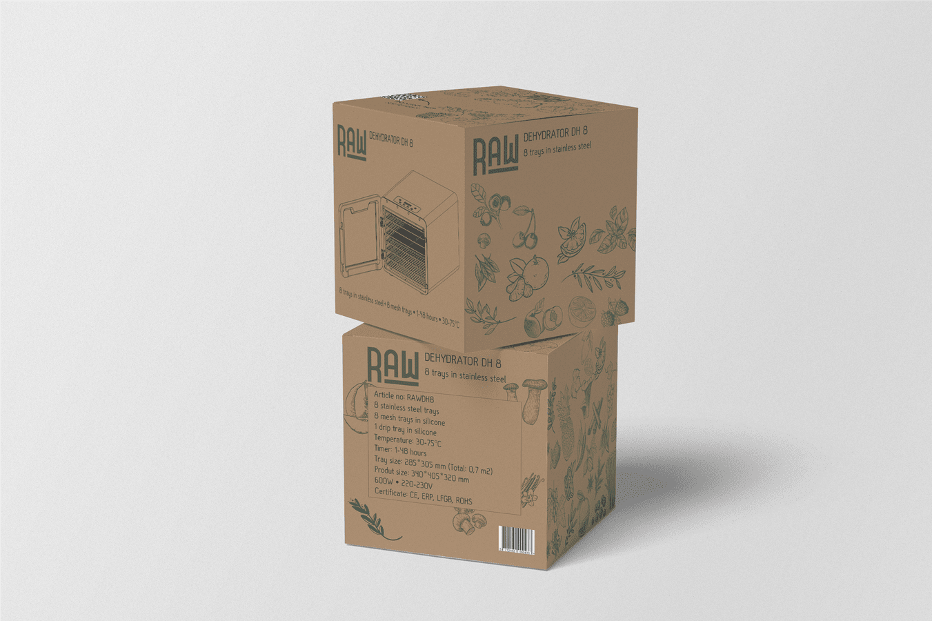 RAW Dehydrator, 8 hylder RAW Dehydrator, 8 hylder