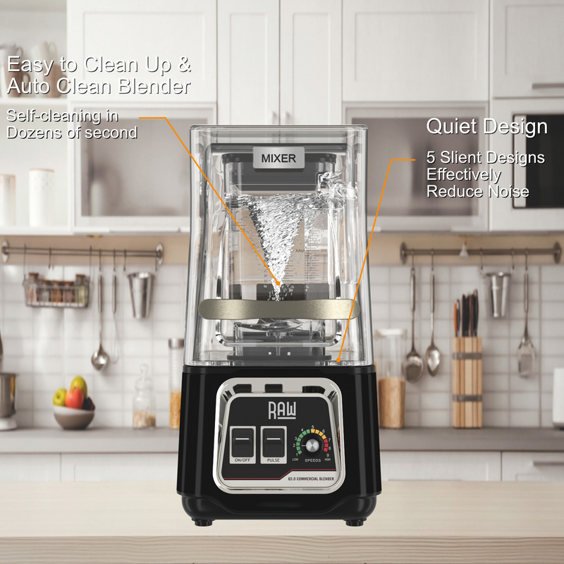 RAW Q 3.0 i sort Professionel blender med høj ydeevne!