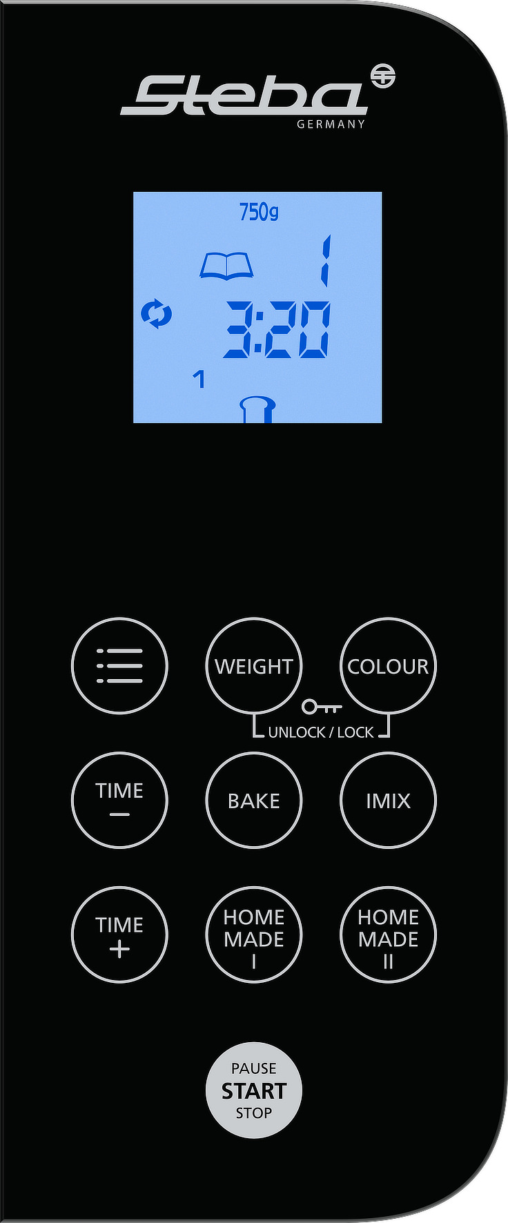 Steba Bagemaskine, 17 programmer, 500/750/1000 gr brød