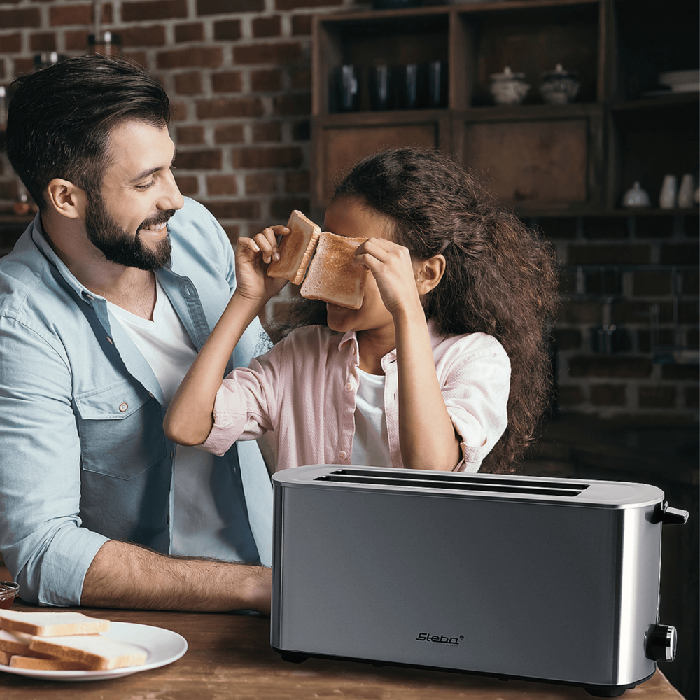Steba Brødrister Inox stål til lange brødskiver, anti-fingerprint